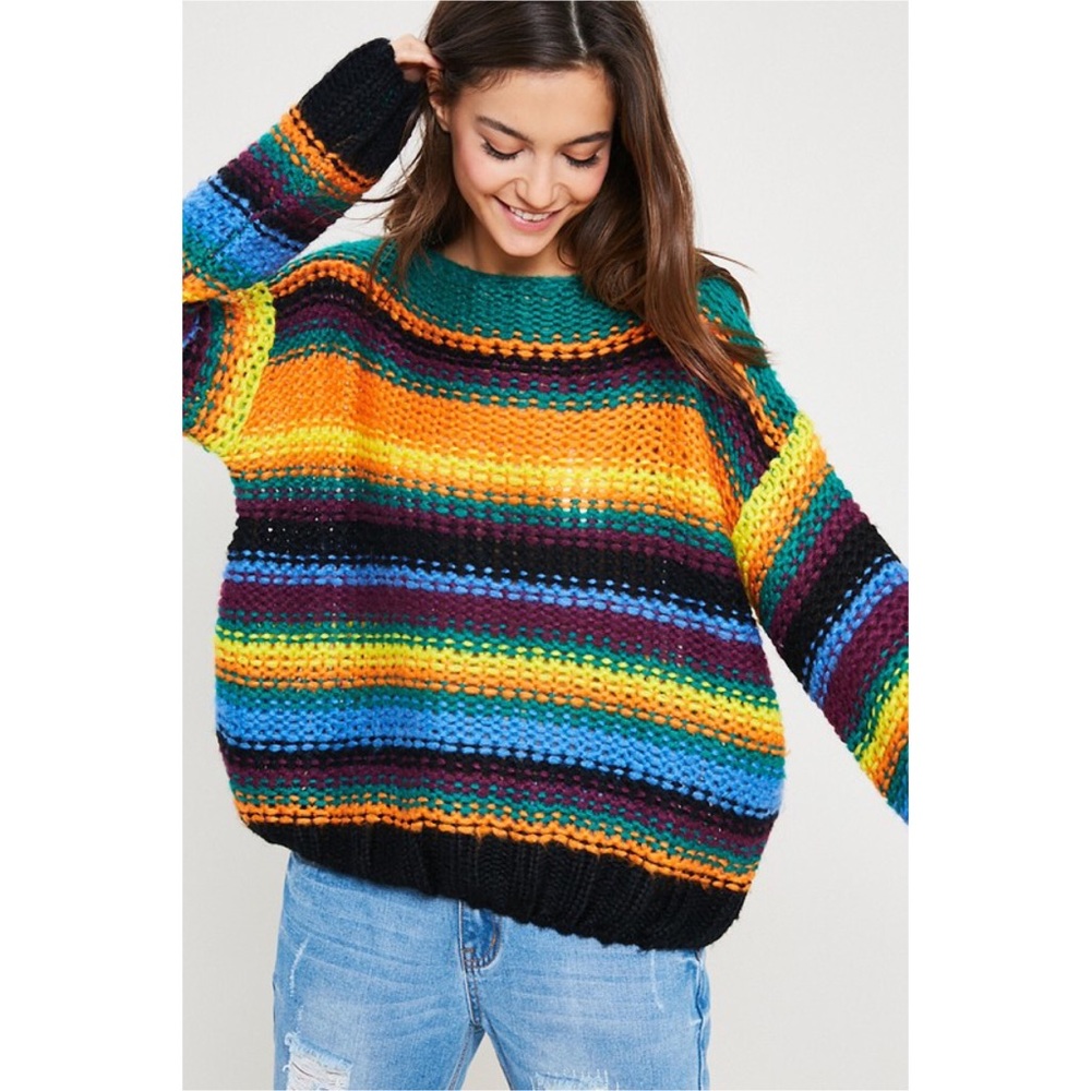 ❤️LAST 1! Cozy Striped Boatneck Pullover Sweater! - Picture 2 of 10
